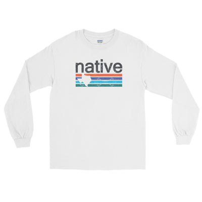 Retro Native Texan Long Sleeve T-Shirt - TX Threads Co