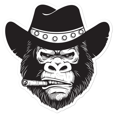 Texas Gorilla Sticker - TX Threads Co