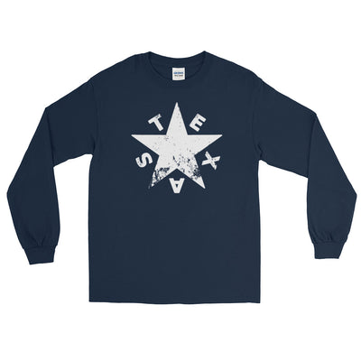 De Zavala Flag Long Sleeve T-Shirt - TX Threads Co