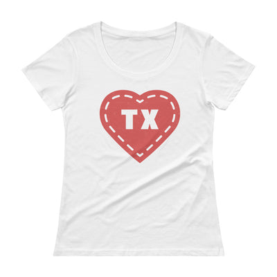 TX Heart Scoopneck T-Shirt - TX Threads Co