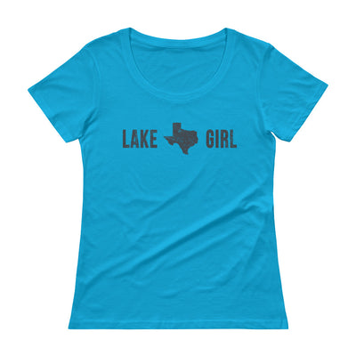 TX Lake Girl (black) Scoopneck T-Shirt - TX Threads Co