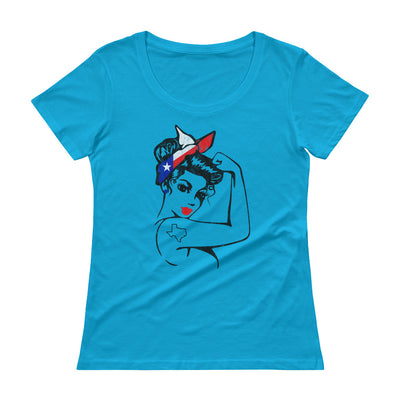 Texas Rosie Scoopneck T-Shirt - TX Threads Co
